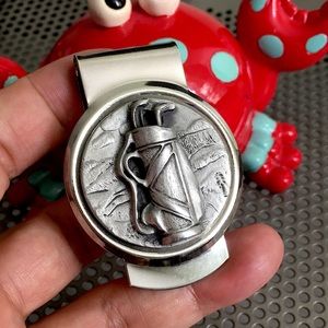 🖤Golf clubs n bag design money clip